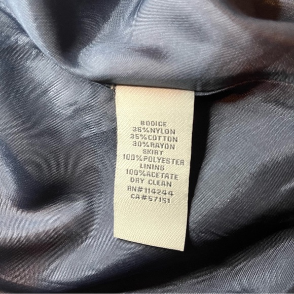 Eliza J. Navy Blue Fit & Flare Lace Bodice Cap Sleeve Cocktail Dress - size 12 - Picture 7 of 7